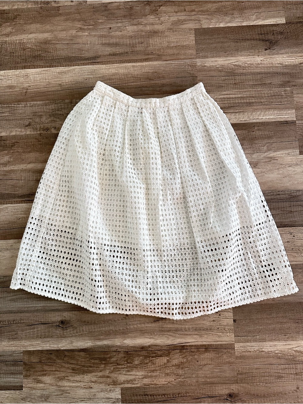 MICHAEL Michael Kors White Eyelet Circle Skirt